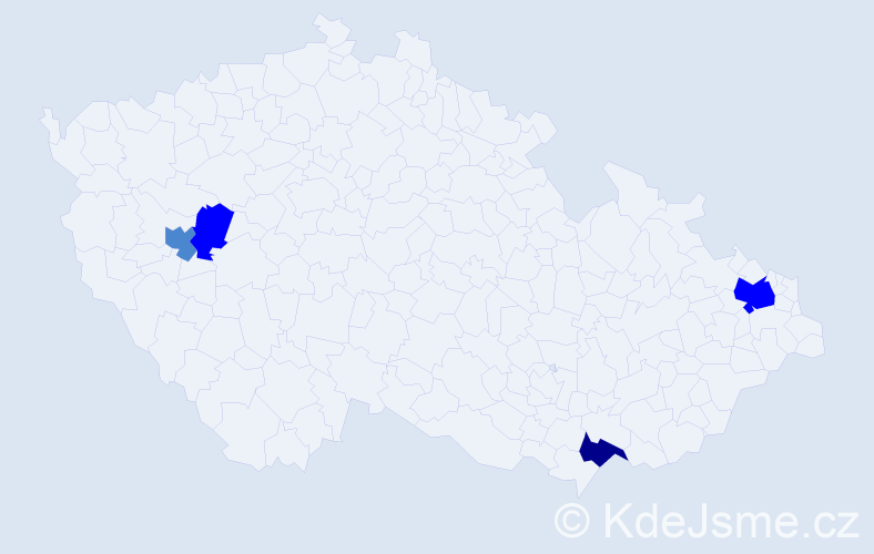Příjmení: 'Anténová', počet výskytů 8 v celé ČR