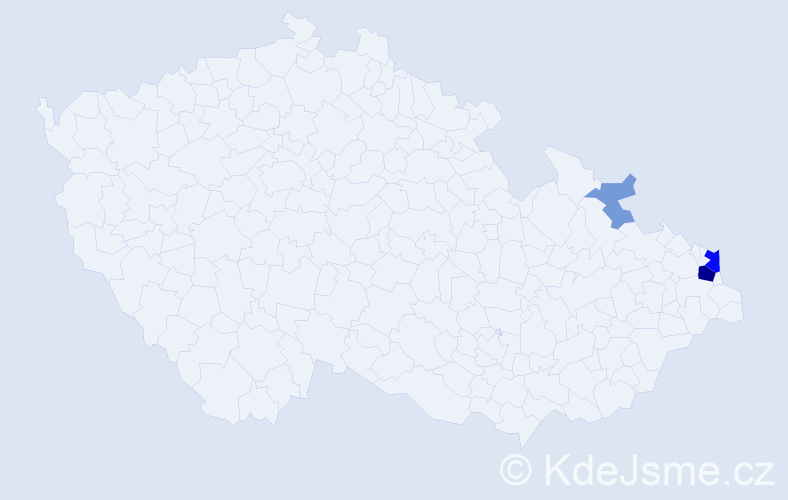 Příjmení: 'Wislová', počet výskytů 11 v celé ČR