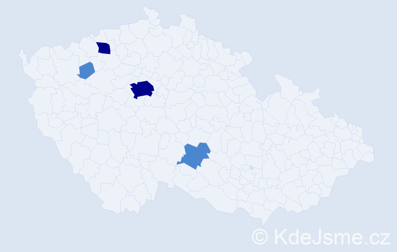 Příjmení: 'Kuderna', počet výskytů 8 v celé ČR
