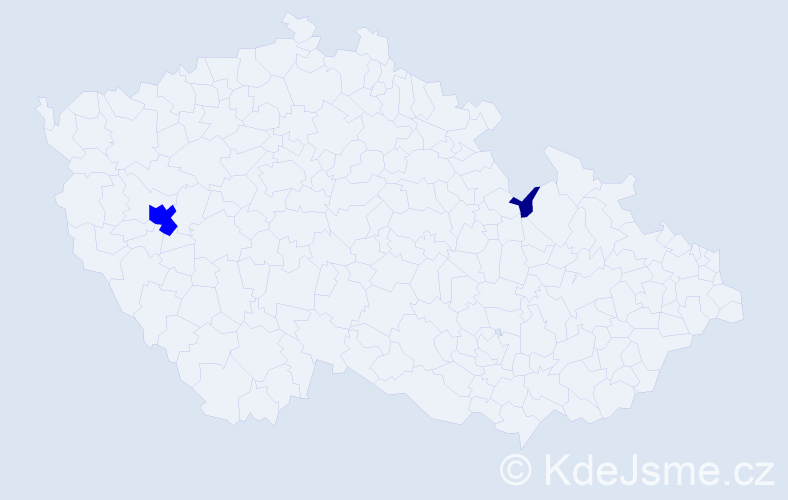 Příjmení: 'Papiják', počet výskytů 3 v celé ČR