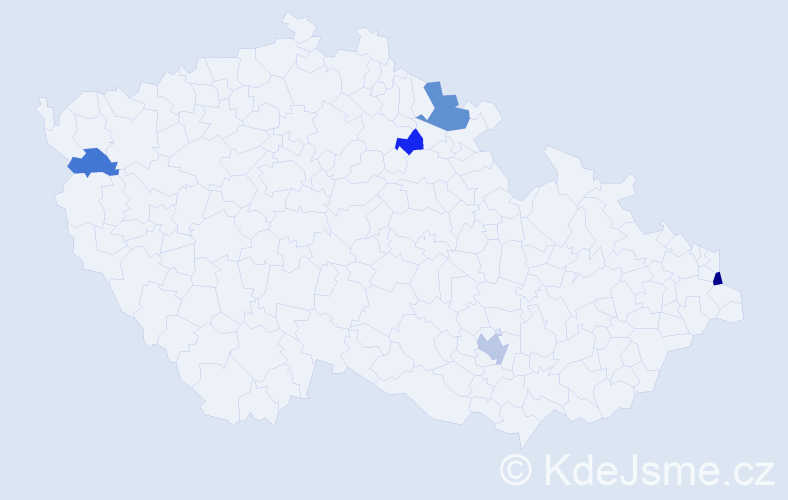 Příjmení: 'Dobias', počet výskytů 8 v celé ČR