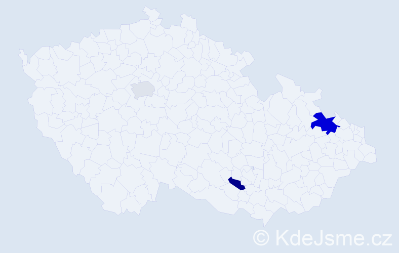 Příjmení: 'Chabanová', počet výskytů 5 v celé ČR