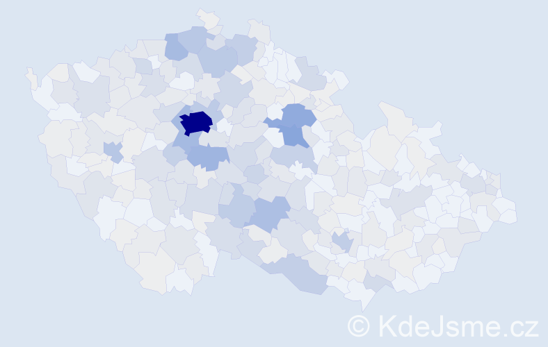Příjmení: 'Kudrna', počet výskytů 1407 v celé ČR