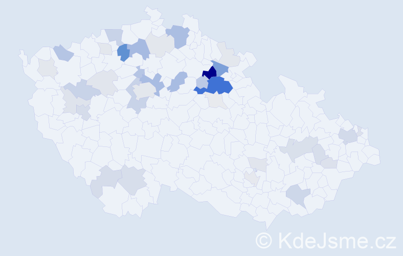 Příjmení: 'Zubrová', počet výskytů 132 v celé ČR