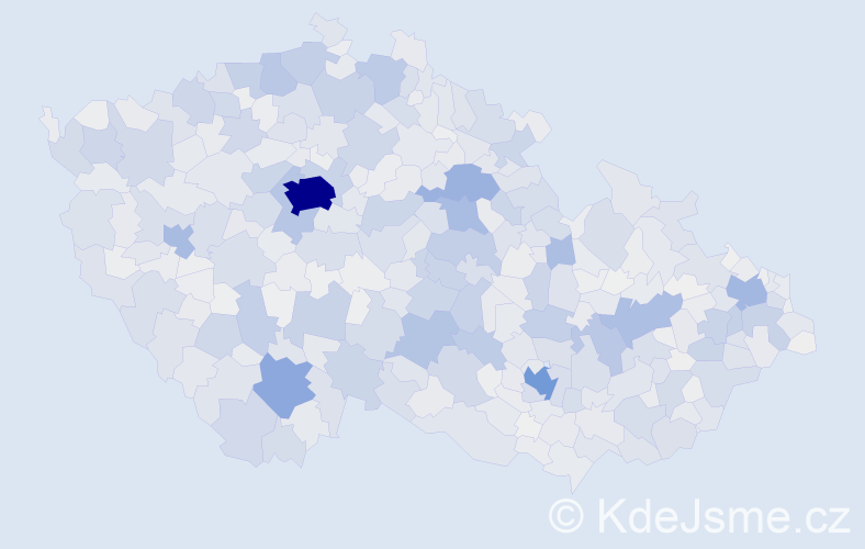 Příjmení: 'Marková', počet výskytů 11616 v celé ČR