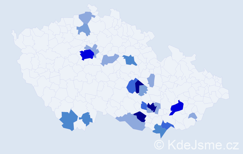 Příjmení: 'Rolinková', počet výskytů 68 v celé ČR