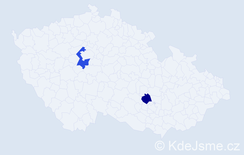 Příjmení: 'Ljubenova', počet výskytů 3 v celé ČR