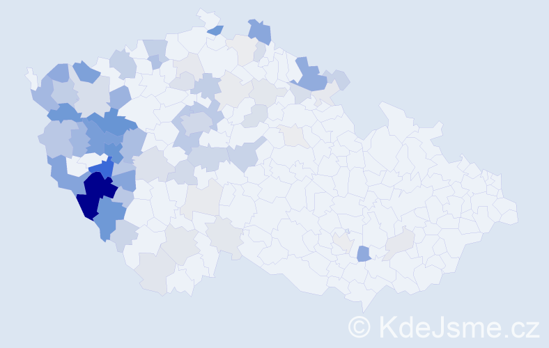 Příjmení: 'Treml', počet výskytů 267 v celé ČR