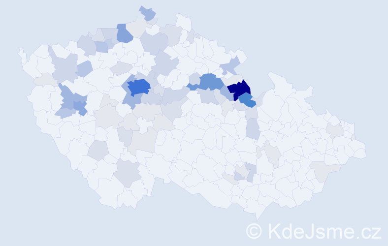 Příjmení: 'Divíšek', počet výskytů 255 v celé ČR