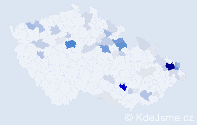 Příjmení: 'Plachetková', počet výskytů 204 v celé ČR