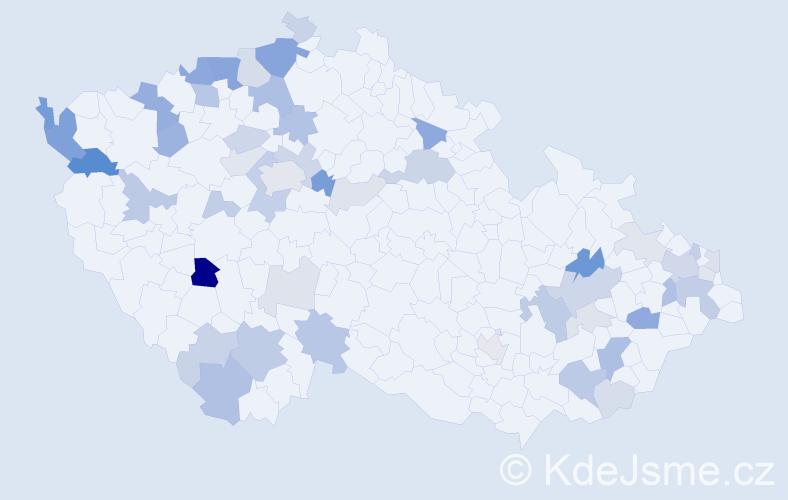 Příjmení: 'Ďurčová', počet výskytů 119 v celé ČR