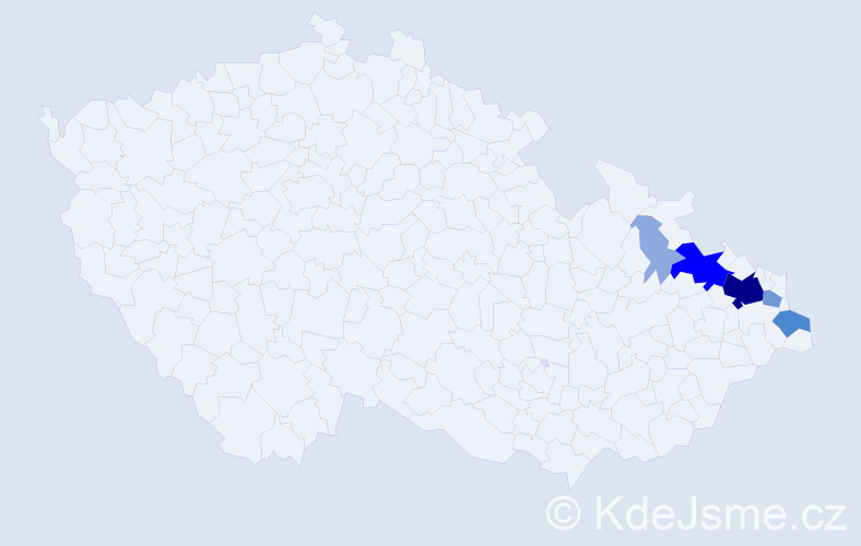 Příjmení: 'Rozmanitová', počet výskytů 16 v celé ČR