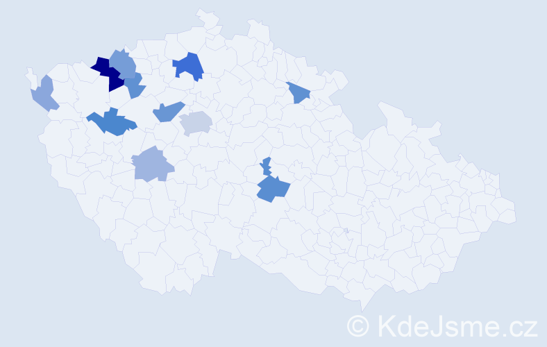 Příjmení: 'Bittermann', počet výskytů 24 v celé ČR