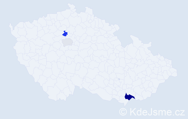 Příjmení: 'Kjazimi', počet výskytů 5 v celé ČR