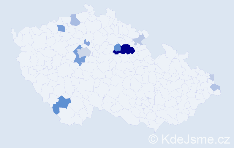 Příjmení: 'Koritenský', počet výskytů 38 v celé ČR