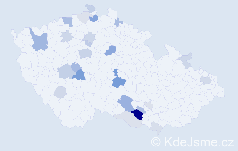 Příjmení: 'Reinischová', počet výskytů 68 v celé ČR