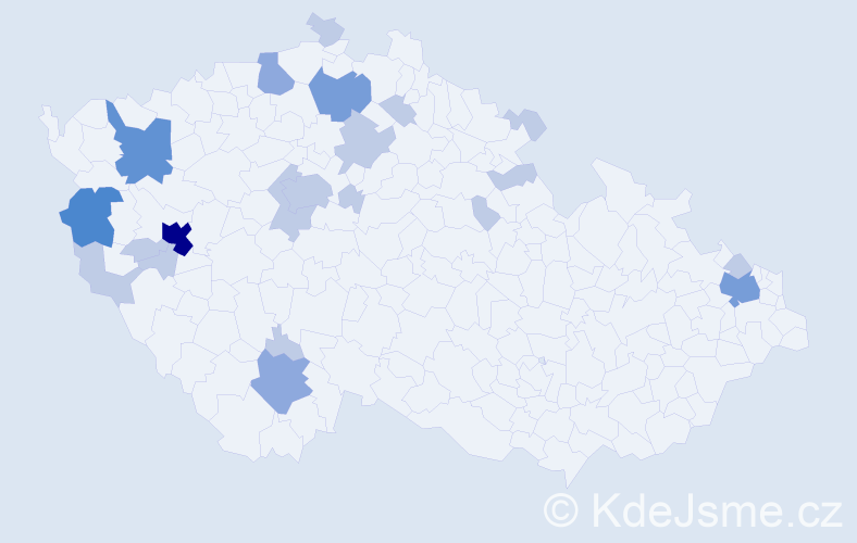 Příjmení: 'Giertlová', počet výskytů 43 v celé ČR