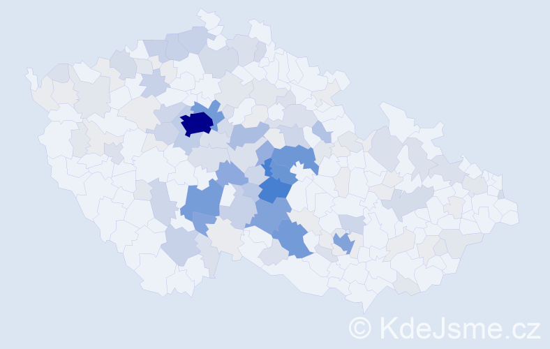 Příjmení: 'Semrád', počet výskytů 526 v celé ČR