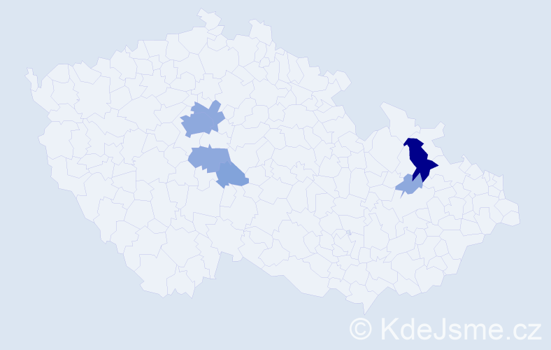 Příjmení: 'Hicz', počet výskytů 23 v celé ČR