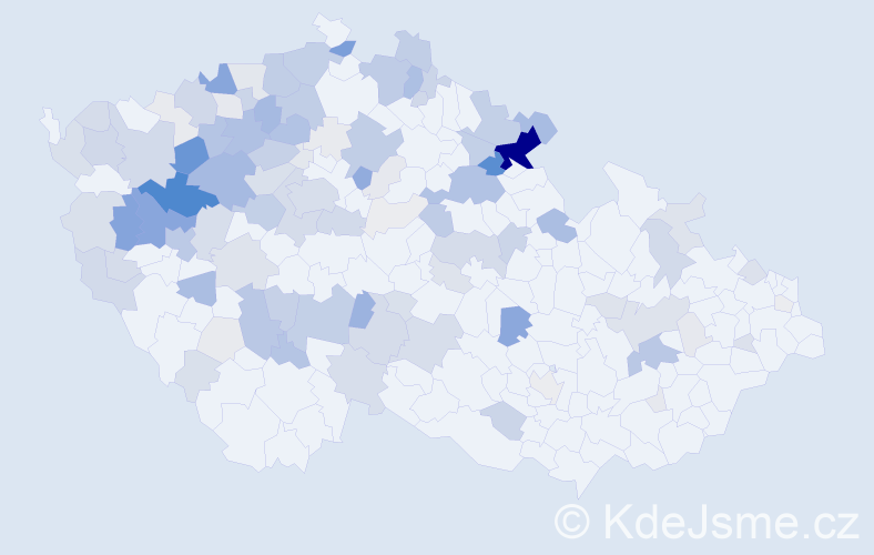 Příjmení: 'Hubka', počet výskytů 491 v celé ČR