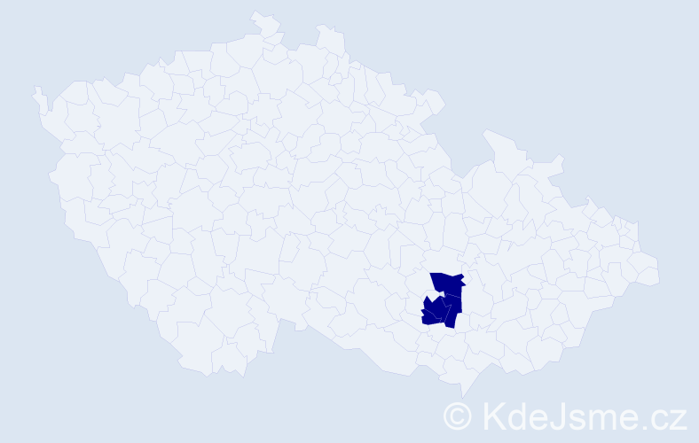 Příjmení: 'Touchyn', počet výskytů 3 v celé ČR