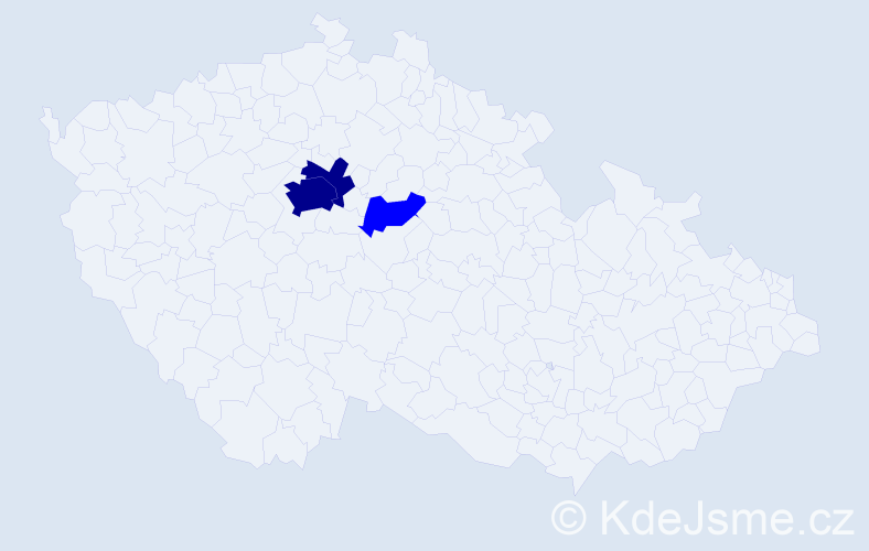 Příjmení: 'Babyč', počet výskytů 5 v celé ČR