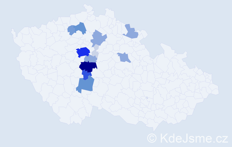Příjmení: 'Čichovský', počet výskytů 54 v celé ČR