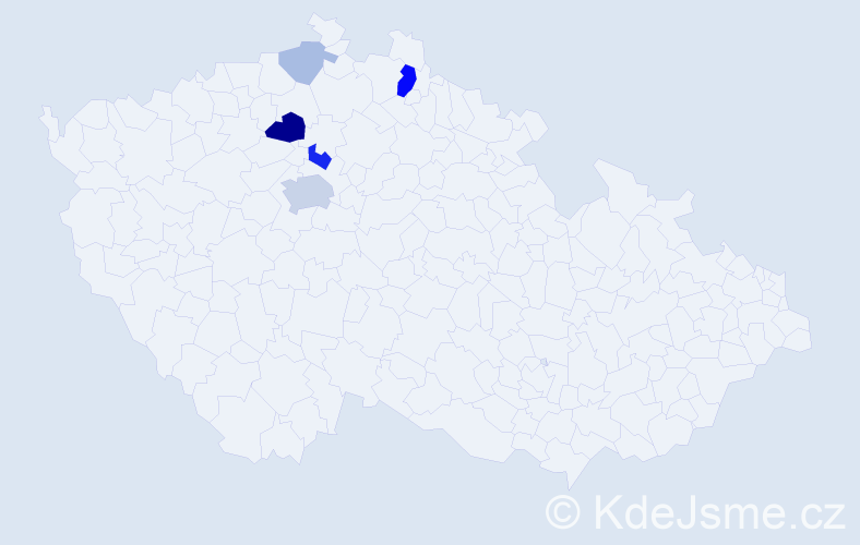 Příjmení: 'Matek', počet výskytů 15 v celé ČR