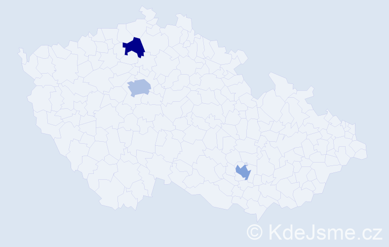 Příjmení: 'Khoder', počet výskytů 7 v celé ČR