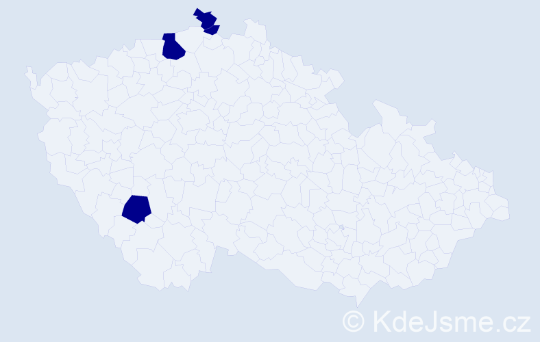 Příjmení: 'Kellnar', počet výskytů 4 v celé ČR
