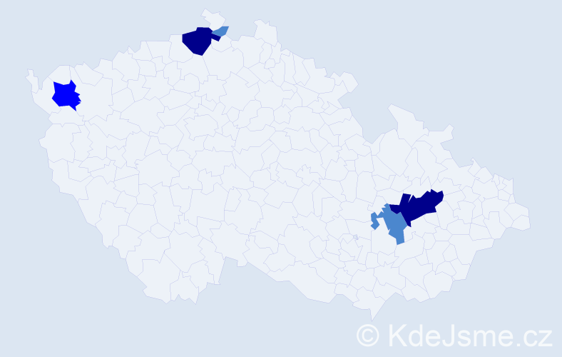Příjmení: 'Kožuškaničová', počet výskytů 10 v celé ČR