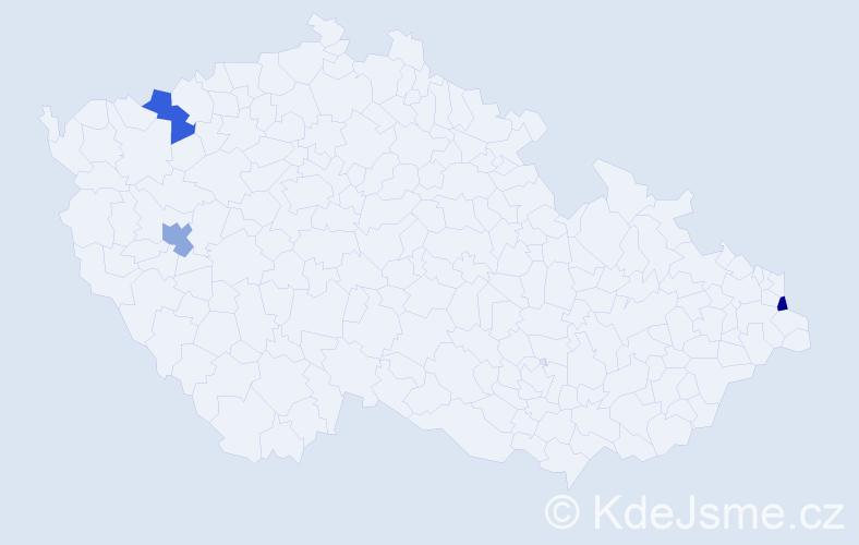 Příjmení: 'Aziz', počet výskytů 3 v celé ČR