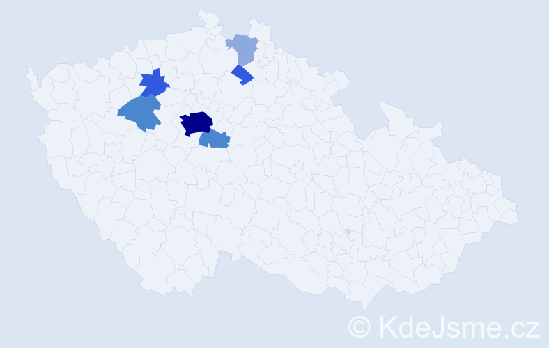 Příjmení: 'Krameriusová', počet výskytů 16 v celé ČR
