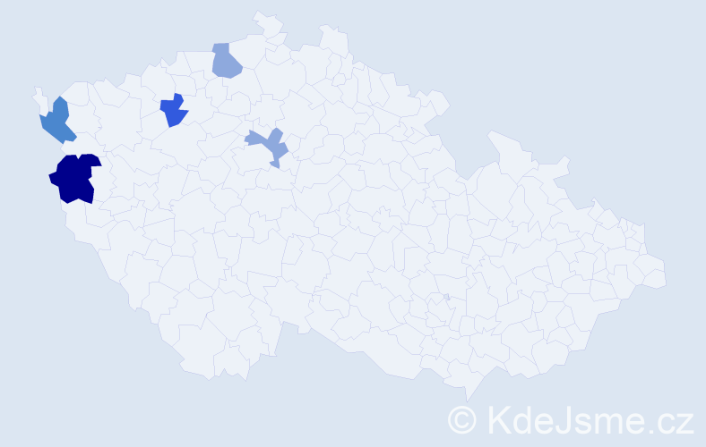 Příjmení: 'Sudor', počet výskytů 12 v celé ČR