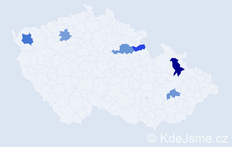 Příjmení: 'Fašánková', počet výskytů 13 v celé ČR