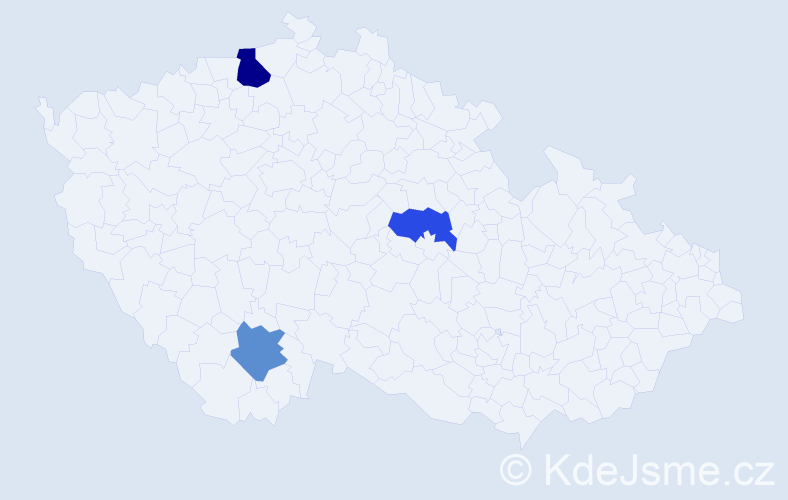 Příjmení: 'Kršul', počet výskytů 4 v celé ČR