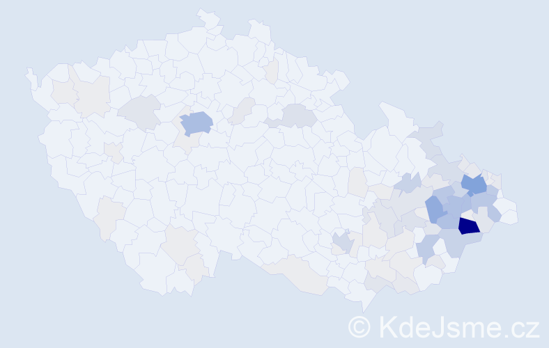 Příjmení: 'Maléřová', počet výskytů 340 v celé ČR
