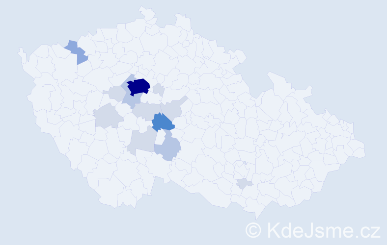 Příjmení: 'Pitráková', počet výskytů 39 v celé ČR