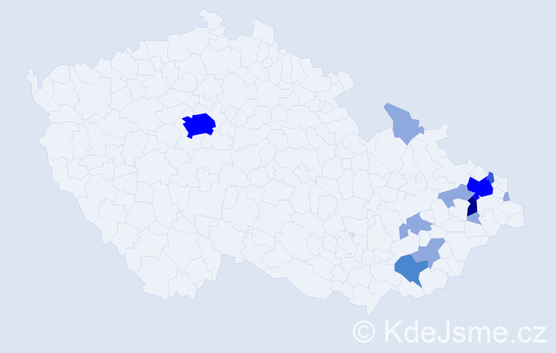 Příjmení: 'Piškytlová', počet výskytů 26 v celé ČR