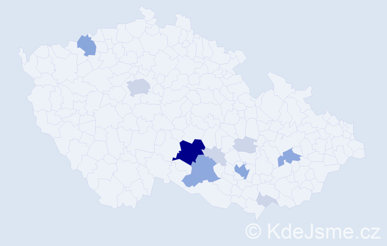Příjmení: 'Kalayová', počet výskytů 30 v celé ČR