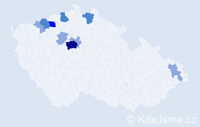 Příjmení: 'Rydvanová', počet výskytů 32 v celé ČR