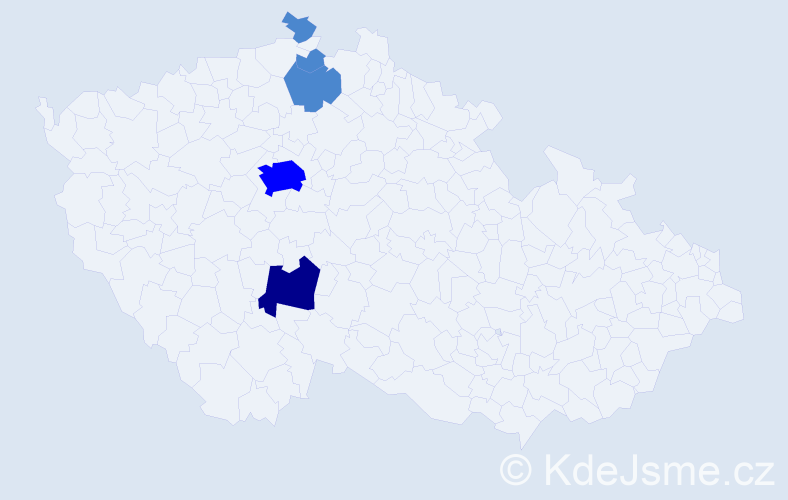 Příjmení: 'Labuťa', počet výskytů 8 v celé ČR