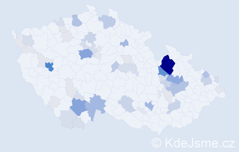 Příjmení: 'Körnerová', počet výskytů 206 v celé ČR