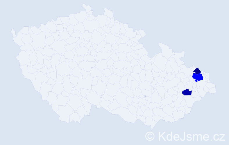 Příjmení: 'Tomiaková', počet výskytů 6 v celé ČR