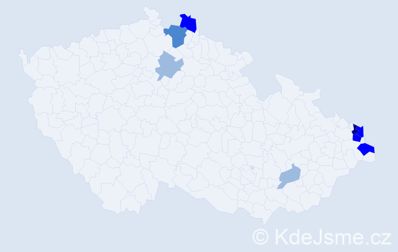 Příjmení: 'Chromiková', počet výskytů 20 v celé ČR