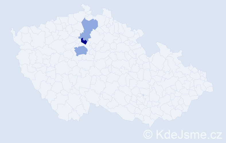Příjmení: 'Trédl', počet výskytů 12 v celé ČR