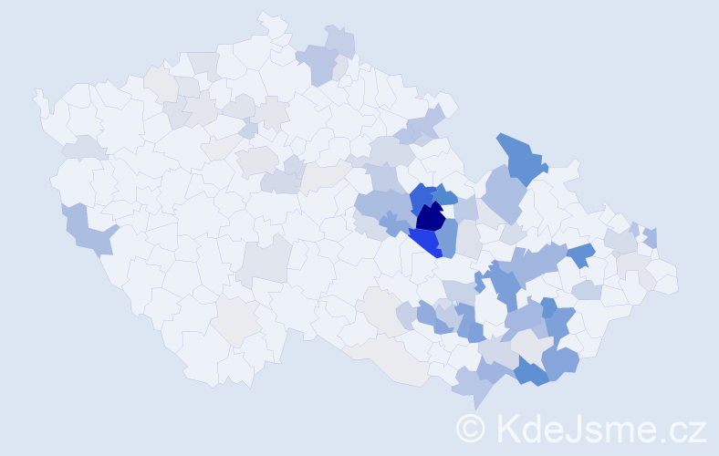 Příjmení: 'Holomek', počet výskytů 391 v celé ČR