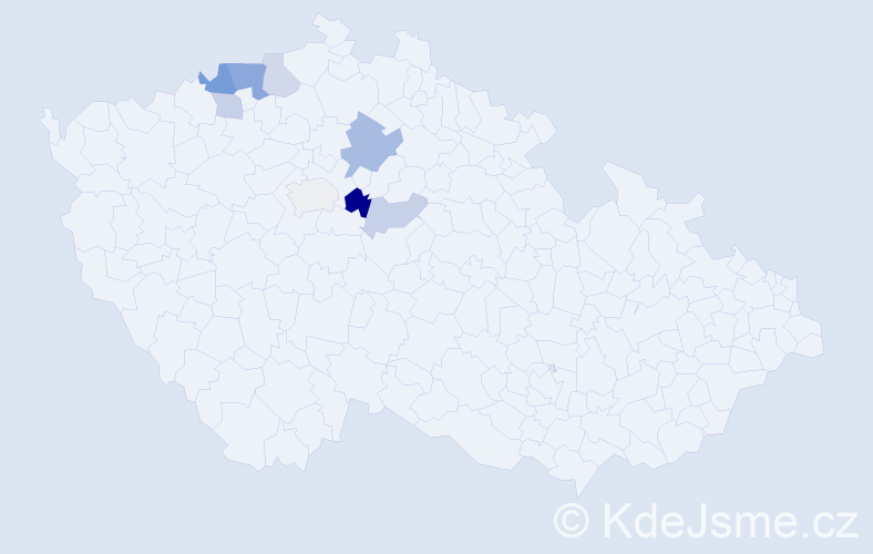 Příjmení: 'Mák', počet výskytů 14 v celé ČR