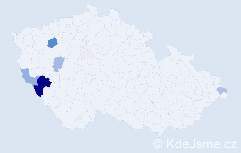 Příjmení: 'Budweiserová', počet výskytů 12 v celé ČR