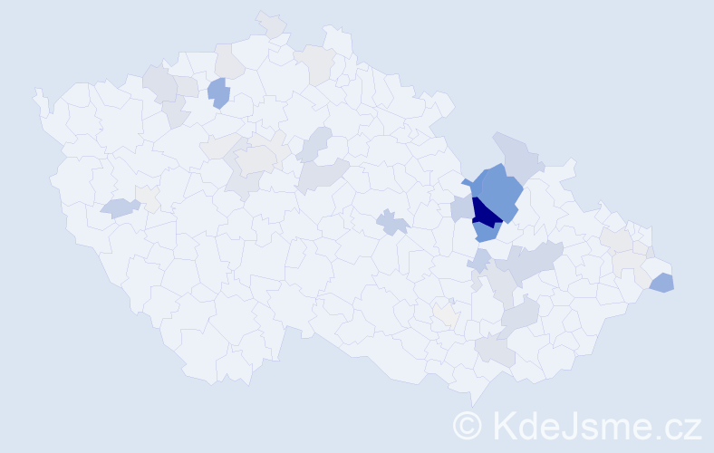 Příjmení: 'Hecl', počet výskytů 137 v celé ČR